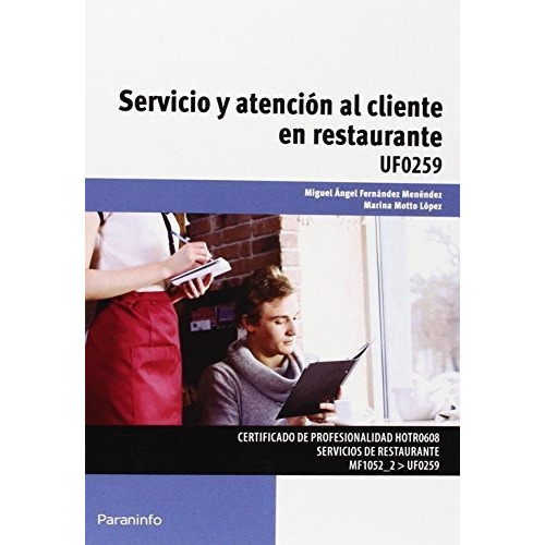 Servicio Y Atenciãâ³n Al Cliente En Restaurante, De Motto López, Marina. Editorial Ediciones Paraninfo, S.a, Tapa Blanda En Español