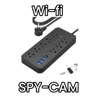 Cámara Espía Wifi Multicontacto Cargador Usb Recámara Baño 