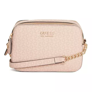 Kolt Logo Double Zip Mini Crossbody Pink