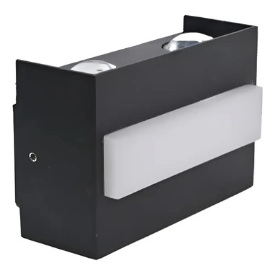 Bidireccional Lino 2 Aluminio Negro Frontal Exterior Cie Negro