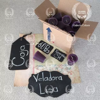 Veladora Votiva - Color Morado I Caja 60 Pzs