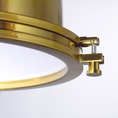 Lampara Colgante Industrial Yati Dorado Naval Apto Led Lk