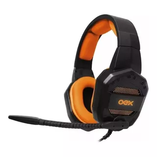 Fone Oex Gaming Conquest Hs406 Multiplataforma Preto Laranja