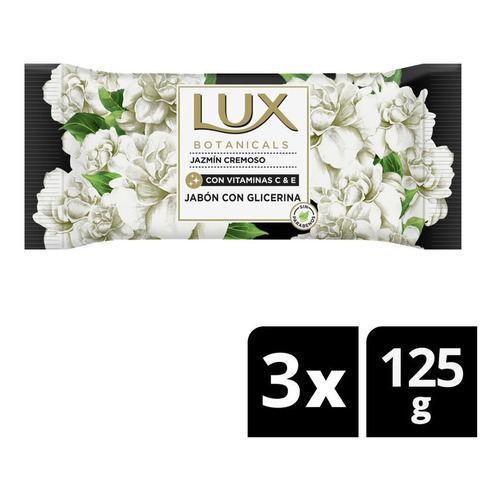 Jabon En Barra Lux Botanicals Jazmin Cremoso 3 Un X 125 Gr