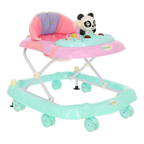 Andadera Kool Baby Panda Gel Musical Ajustable Color Rosa