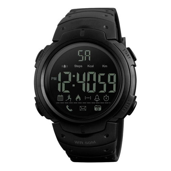 Smartwatch Skmei 1301 caja de  abs  black, malla  black de  pu