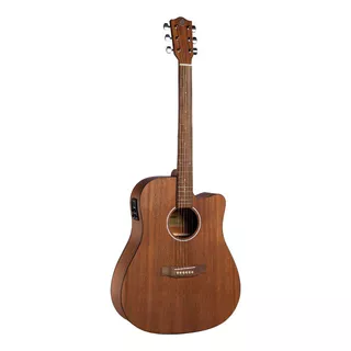 Guitarra Electroacústica Bamboo  Con Funda Ga-41-mahogany-q
