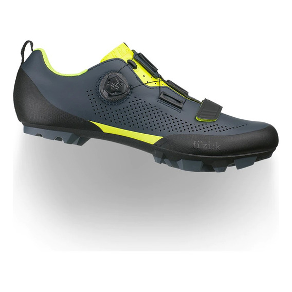 Zapatilla Ciclismo Mtb Fizik X5 Terra Gris Amarillo Fluo