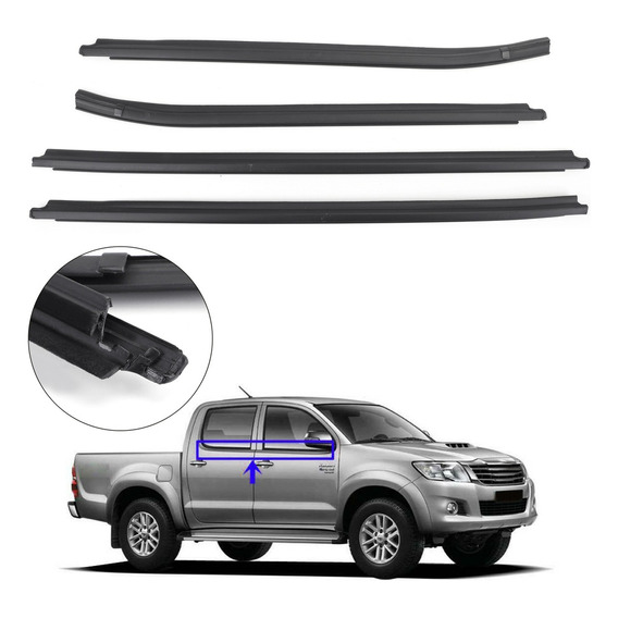 Junta De Goma Weatherstrip De 4 Puertas Para Toyota Hilux Ku