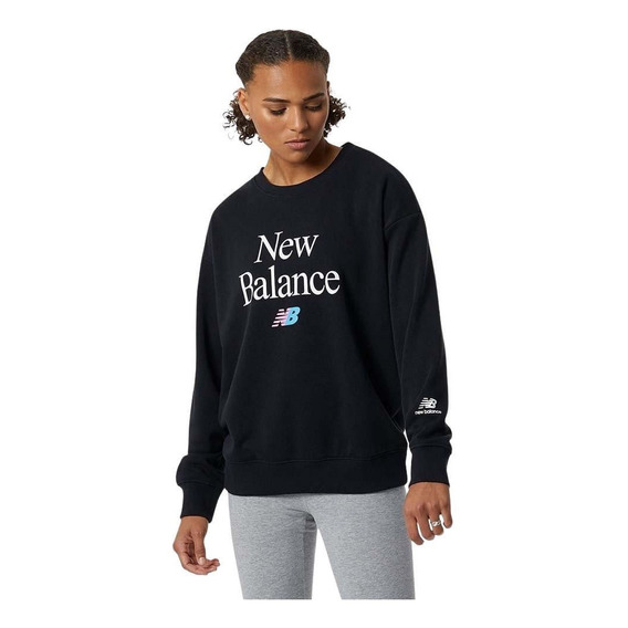 Buzo New Balance Essentials Celebrate Mujer Negro