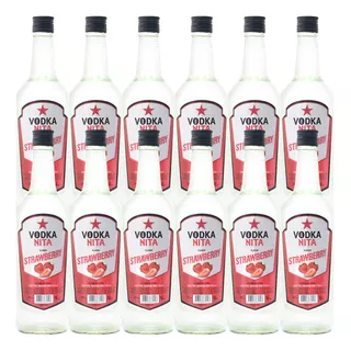Vodka Nita Saborizado Strawberry (frutilla)  Caja X12 - 25° 
