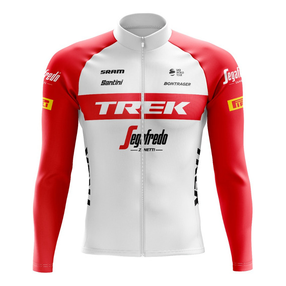 Jersey Ciclismo Ruta Mtb Trek 2023 Rojo Manga Larga