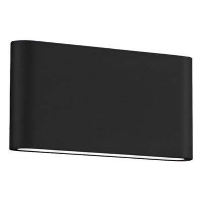 Aplique Pared Akira Ii Ip65 10w Calido Negro Exterior Negro