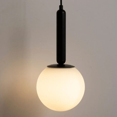 Aplique Pared Lucy Negro Opal Apto Led E27 Deco Moderno 