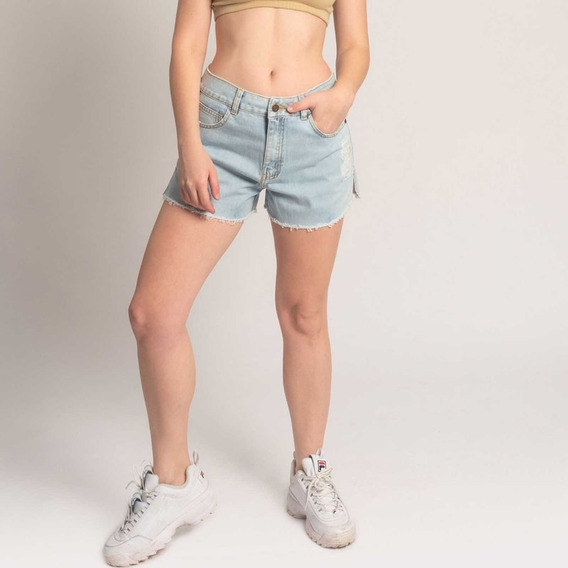 Short Rigido Mujer Cottons Jeans Lila