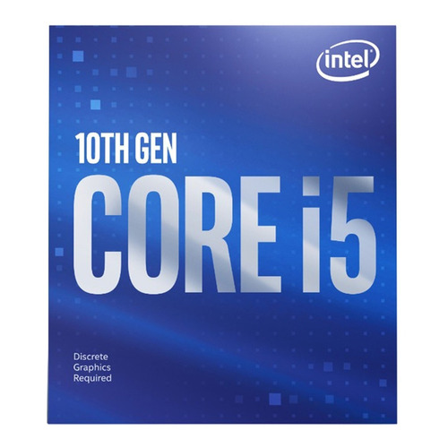 Procesador gamer Intel Core i5-10400F BX8070110400F de 6 núcleos y  4.3GHz de frecuencia con gráfica integrada