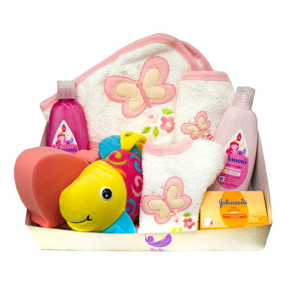 Box Bañito Bebe Ajuar Kit Baño Toalla Set Regalo Rec Nacido