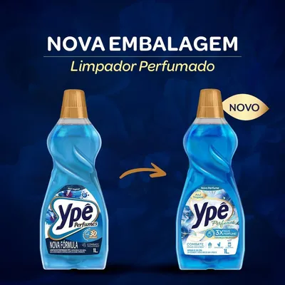 Limpador Perfumado De Uso Geral Azul Tropical Ypê 1l 3