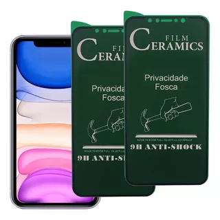 Kit 2 Película Privacidade Fosca Ceramica iPhone X 13 14 Pro