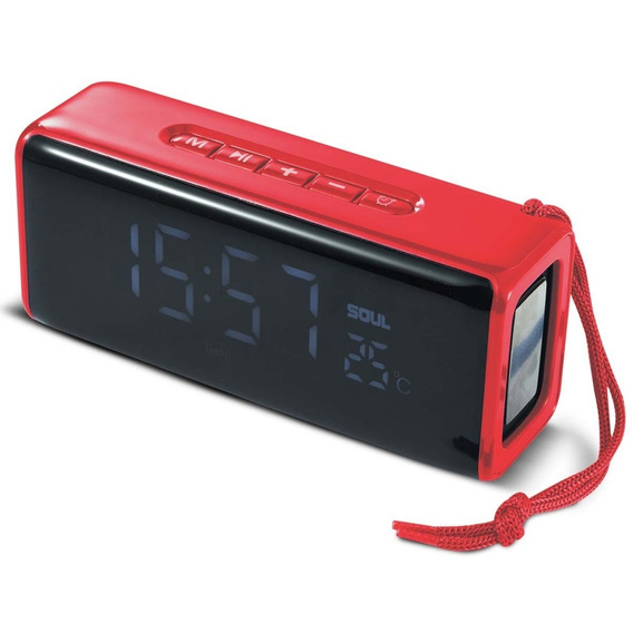 Parlante Bluetooth Usb Soul Xs450 Vintage Reloj Correa Color Rojo