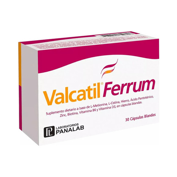 Valcatil Ferrum Con Hierro Tratamiento Caída Del Cabello