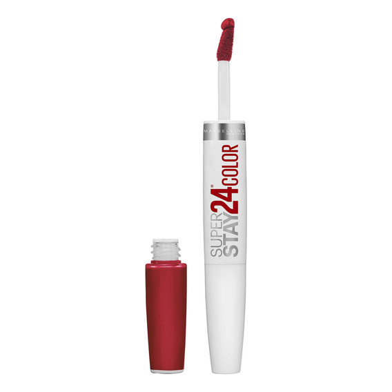 Labial Liquido Superstay 24hs Smile Brightener Maybelline Acabado Satinado Color Optic Ruby