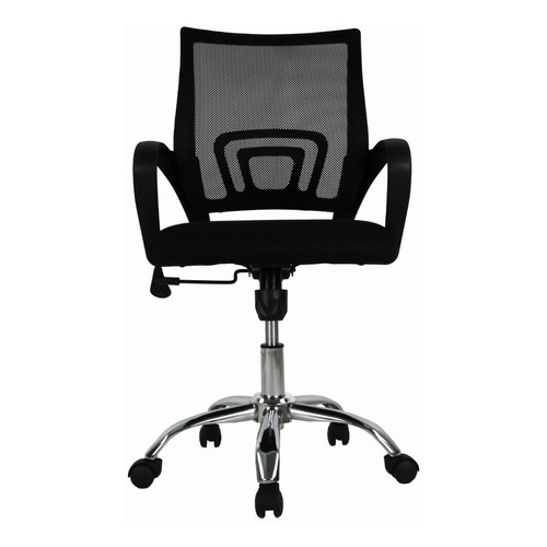 Silla De Oficina Mundo In Jm-107 Para Oficina O Home Office Color Negro Material del tapizado Mesh