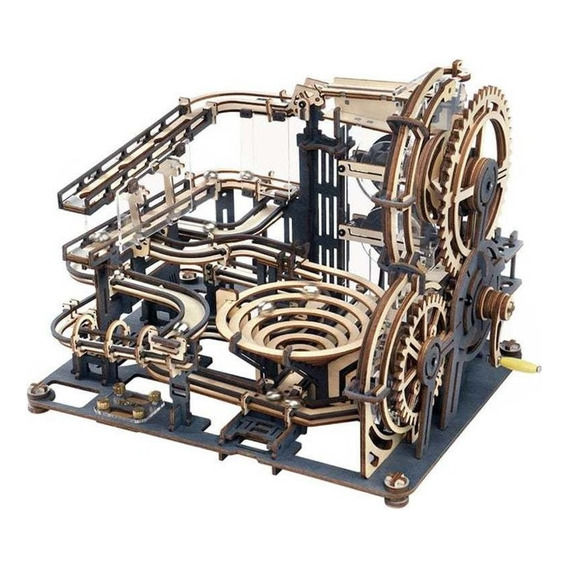 Rokr Lga01 294pcs 3d Marble Run Modelo De Madera