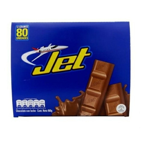 Jet Chocolatinas 80 Unidades/12 G