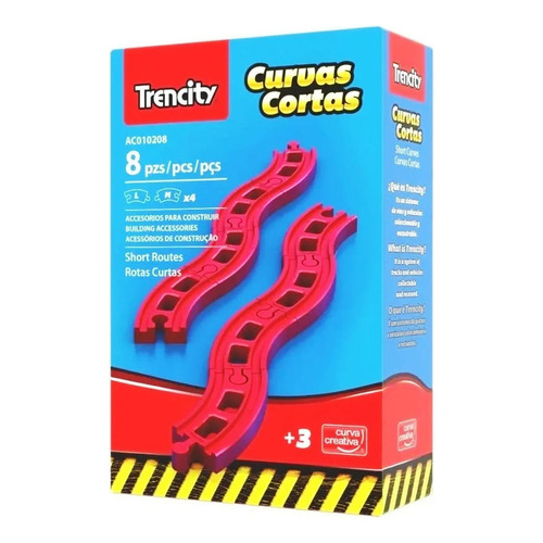 Trencity Vias Curvas Cortas Accesorio Plastico X8 Piezas Edu