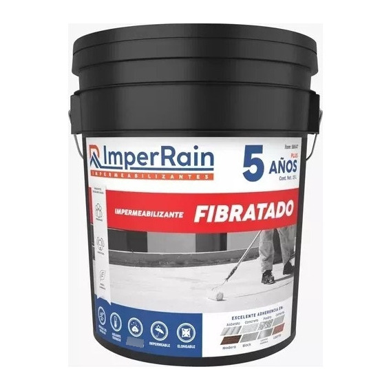 Impermeabilizante Imper Rain 5 Años 19 Lts Rojo O Blanco 