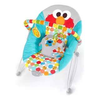 Silla Mecedora Bebe Bouncer Bright Starts Spot Elmo Color Gris-azul 11629