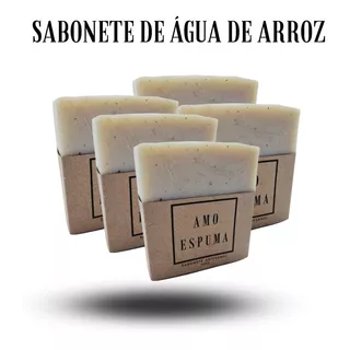 Kit Sabonete Água De Arroz 5 Unidades Clareador Tira Manchas