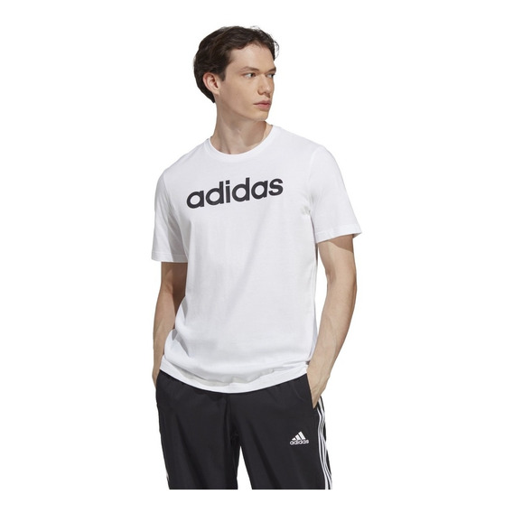 Playera adidas Essentials Logo Lineal Bordado Para Hombre 