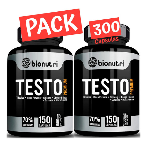 Pack X 2 Testosterona Testodrol Premium Bionutri 300 Cáps
