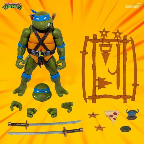 Leonardo Tortugas Ninja Mutantes Tmnt Ultimates Super 7 