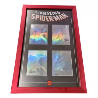 Spiderman Hologramas Autografiado Stan Lee Jhon Romita Raro