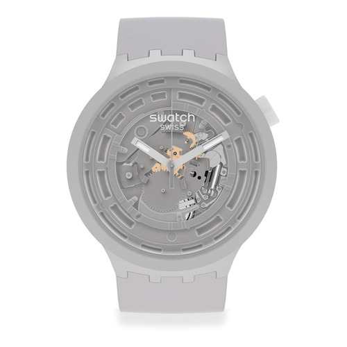 Reloj Swatch Bioceramic C-grey Ss Color de la malla Gris Color del bisel Gris Color del fondo Gris