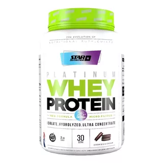 Whey Protein Platinum Star Nutrtion  Proteína Sabor Cookies & Cream En Pote De 907g