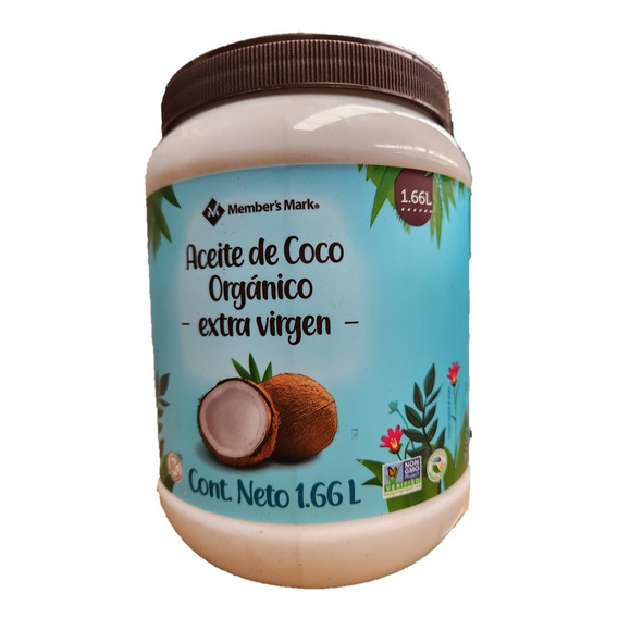 Aceite De Coco Organico Extra Virgen 1.66 L Members Mark