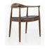 Silla Glasgow Estructura De La Silla Marrón Oscuro Asiento Negro
