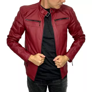 Chaqueta Chamarra Cuero Sintetico Para Hombre Colores Varios