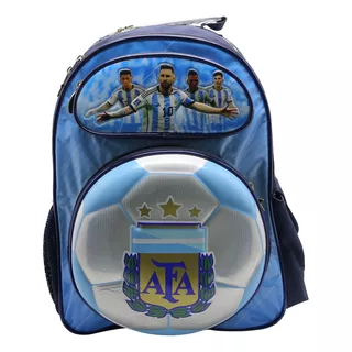 Mochila Espalda Grande 16p Afa Argentina Messi Campeones