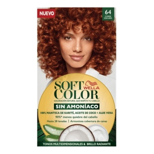 Kit Tinta Wella Professionals  Soft color Tinte de cabello tono 64 cobre oscuro para cabello