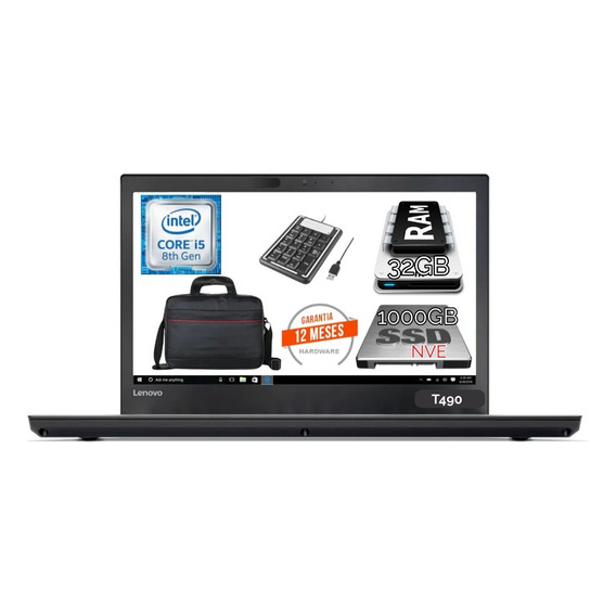 Notebook Lenovo T490 I5-8265 32gbram 1tbssd Nve Factura G12m