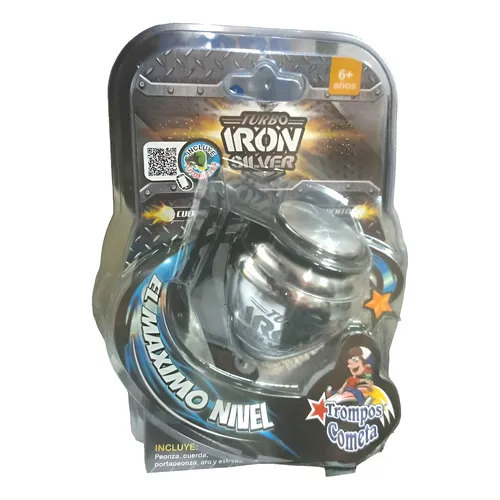 Peonza Trompo Con Rodamiento Trompo Iron Silver Aluminio Doble