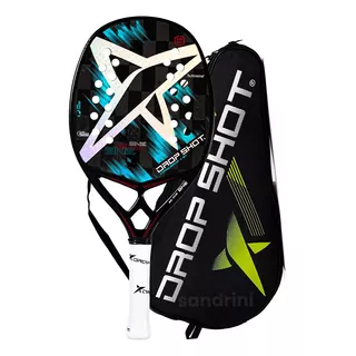 Raquete Beach Tennis Drop Shot Conqueror 11.0 2023 Carbon24k Cor Preta/azul