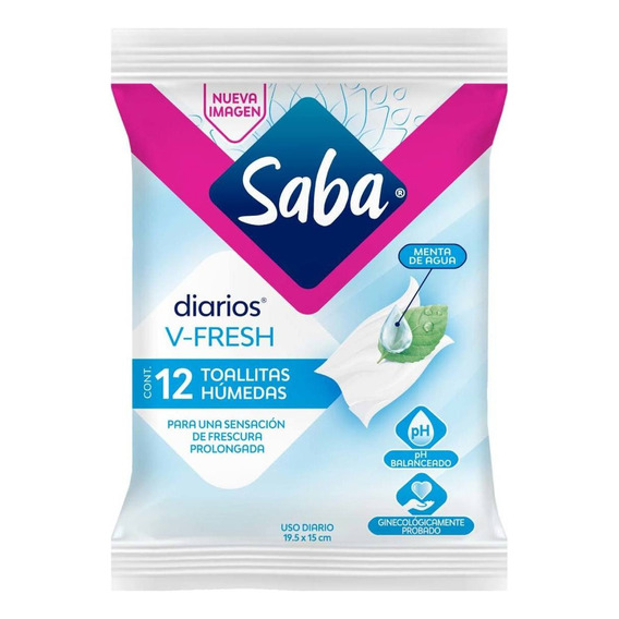 Saba Diarios V-Fresh 12 unidades por envase 