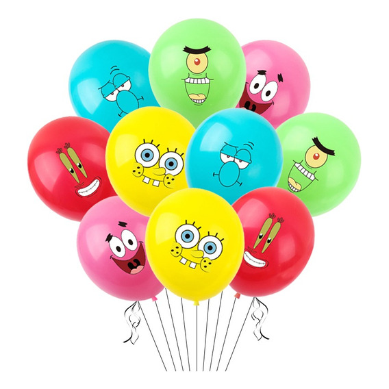 Pack De Globos Bob Esponja Para Fiesta (aleatorios) 