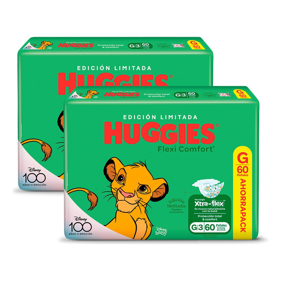 Pañales Huggies Flexi Comfort Ahorrapack Pack X 2